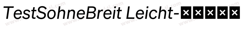 TestSohneBreit Leicht字体转换